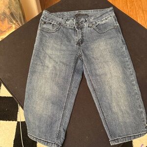 Bubblegum Faded Blue Denim Capris